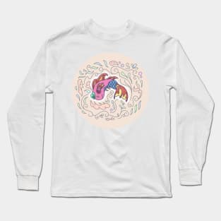 hat happy fish Long Sleeve T-Shirt